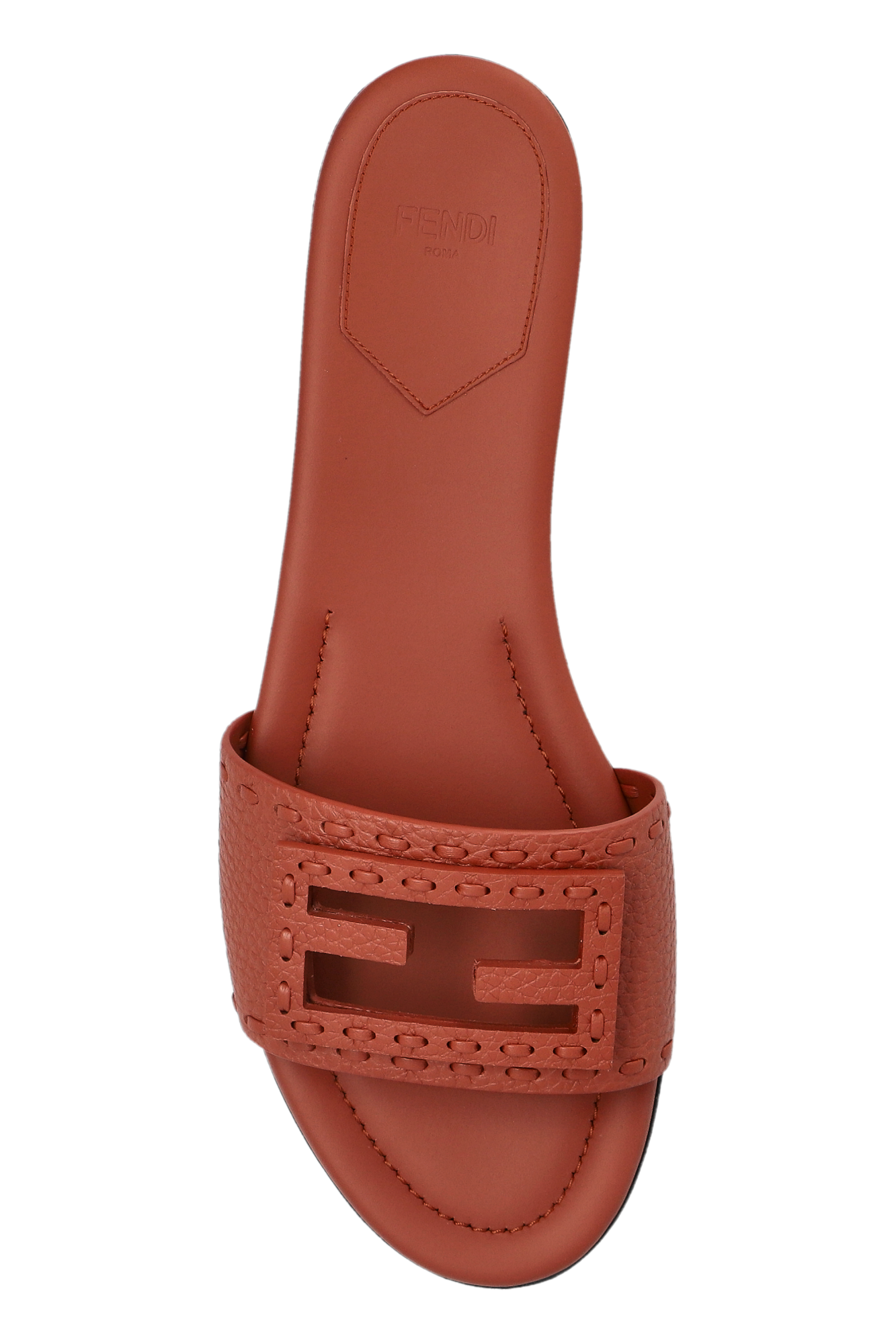 スリッポン FENDI CORAL LEATHER BAGUETTE SLIPPERS Fendi Coral Leather Baguette Slippers | italist